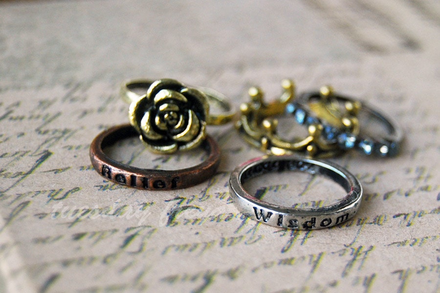 Hogwarts Houses - stacking rings inspired by the Harry Potter books