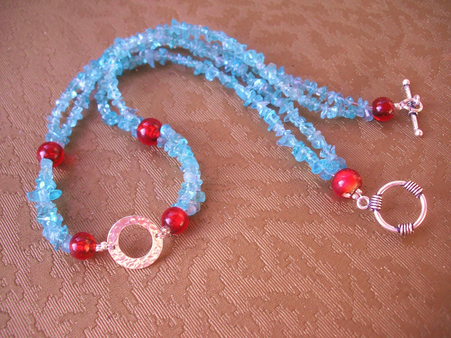 Apetite chip hand beaded necklace