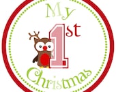 My First Christmas 3 - DIY Printable Iron On Transfer - Digital Image for Onesies or Bibs - INSTANT DOWNLOAD
