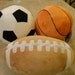 Personalized Sports Pillow - Football, Soccer, Basketball or Baseball Plush Pillow Personalized with Name - Childrens Sports Gift - Football
