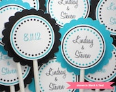 Personalized Wedding Cupcake Toppers - Choose Your Color(s) and Font - Customized and Personalized Il_170x135