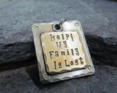 Pet ID Tag - Pet Tag/Tags with Brass and Nickel Silver Mixed Metals Dog Tag/tag
