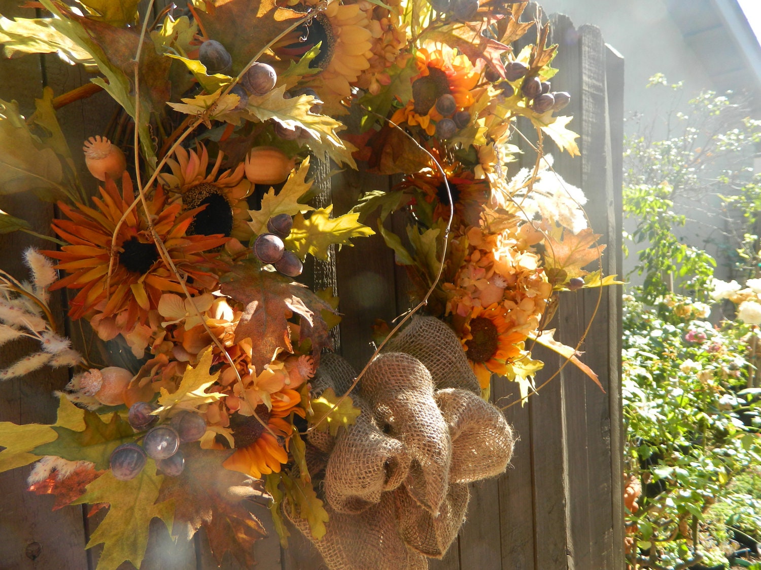 Door Wreath Autumn Wreath Fall Wreath Home by tatteredcottage2