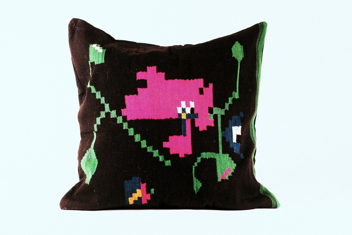 Vintage Extra Large Kilim Pillow Cover / Euro Square