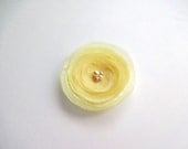 Yellow Organza Poppy Embellishment