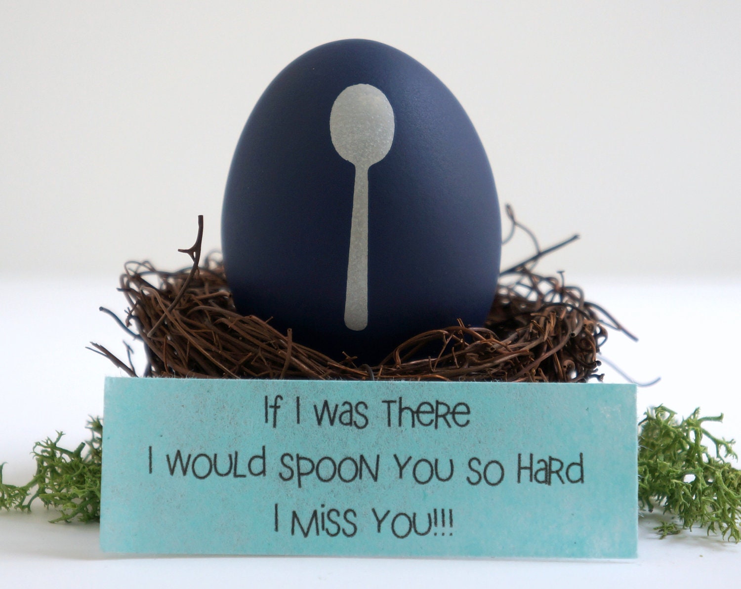 Spoon Me. Long Distance Relationship Love.  I Miss You Card.