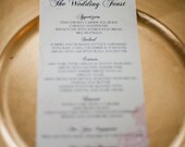 Customizable Paper Design: Wedding Progams. Menus. Sparkler Holder. Table Numbers.