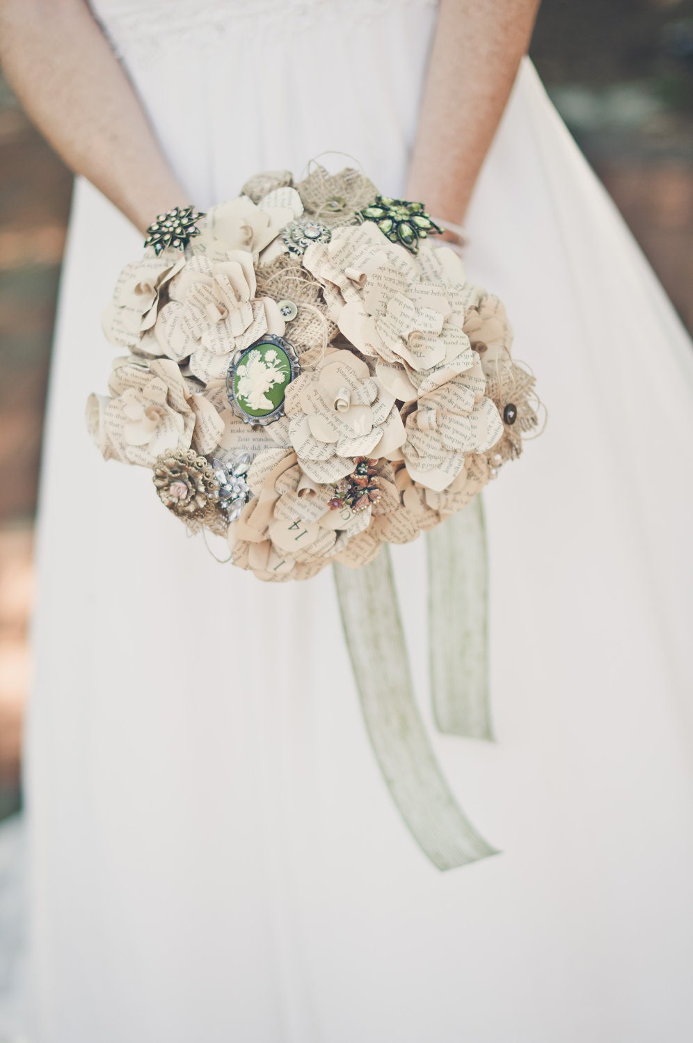 Reserved -- Custom Paper Flower, Burlap, and/or Brooch Bouquet Deposit