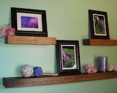 Barn Wood Floating Wall Shelves set of 3 36"L, 12"L, 12"L Reclaimed Rustic chic industrial modern