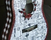Mixed Media Polymer Clay Mosaic Guitar
