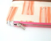 Zippered Pouch - Novelty Clutch - Leather Clutch - Leather Pouch