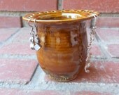 Turkish Amber Brown Earring Jewelry Holder Bowl