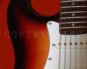 red hot electric guitar print (5x7)