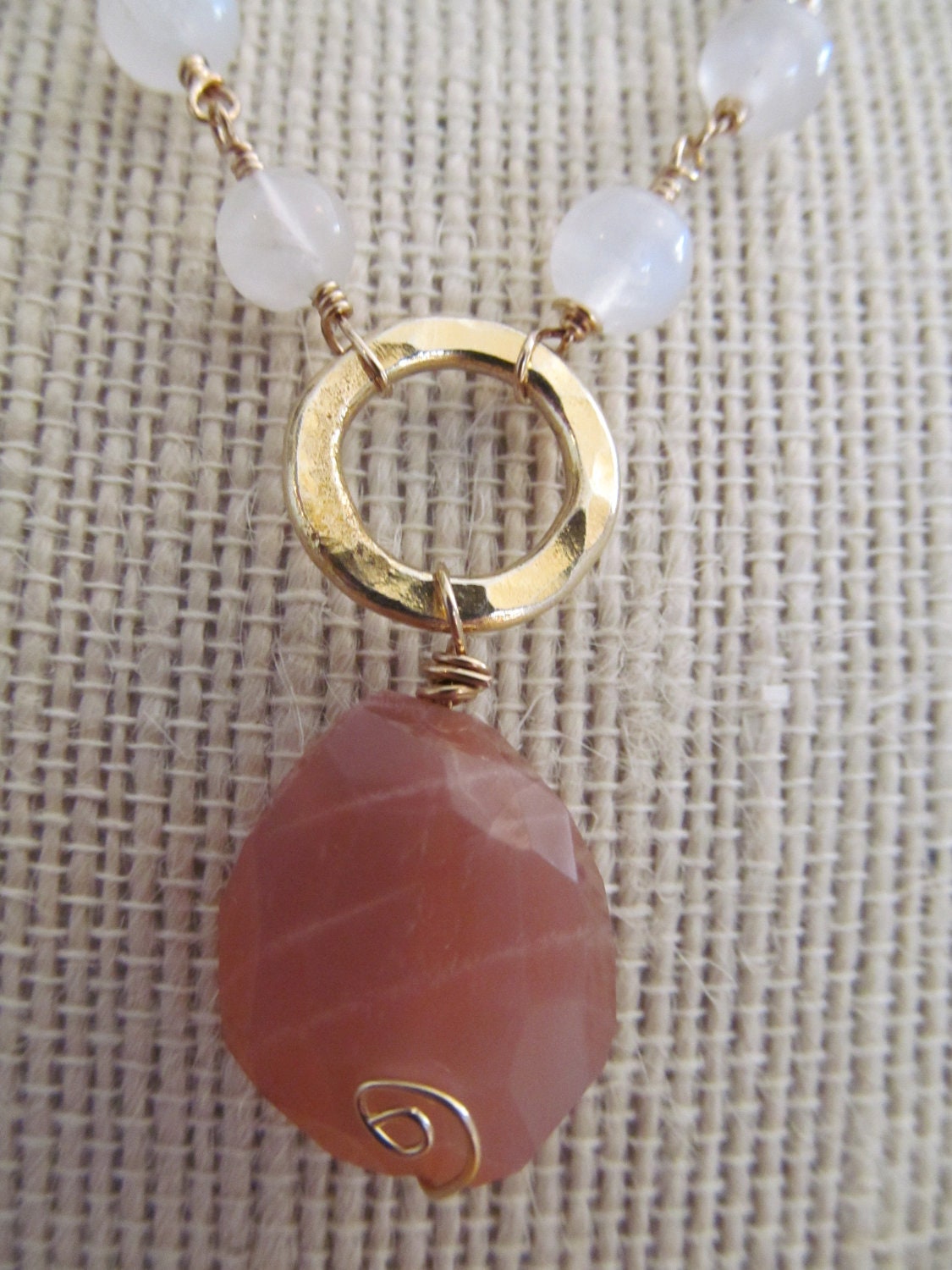 Luminous Moonstone Gold Fill Princess Necklace