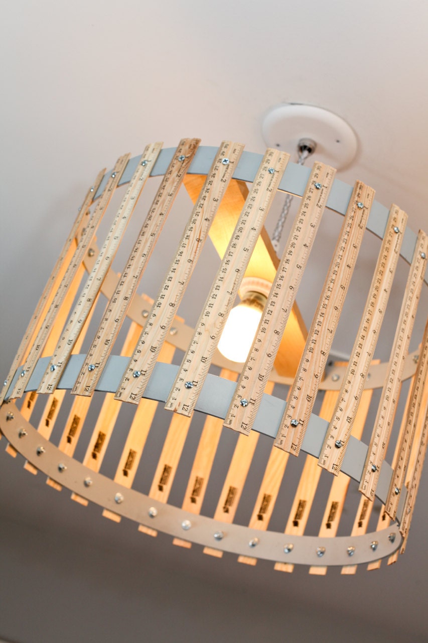 Ruler Drum Light Fixture Boys or Girls Room or Playroom