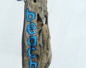 Beach Ornament, Driftwood and Seashell Wooden Decoration, Reclaimed Wood Christmas Holidays Decor