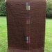 Handmade Brown Lap Quilt, Modern Quilt, Cotton, Woven Stripes