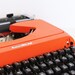 Vintage manual orange Antares Typewriter etsy black friday cyber monday