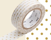 MT Japanese Washi Tape DOT S GOLD 15mm x 10m (kmmt-mkt1pd-cy)