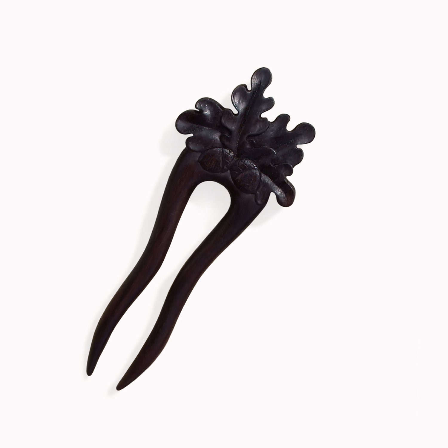Wooden  Hair Fork Hair Sticks Hairpin Acorns Hand Carved Wood carving Woodland Palisander Natural Hair Accessory Handmade by MariyaArts