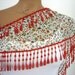 Flowered Cotton Woman Scarf Cowl Shawl Orange Blue Green Salmon