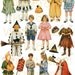 3 for 2 Paper Dolls: Vintage Christmas Halloween & Easter Printable Digital Download