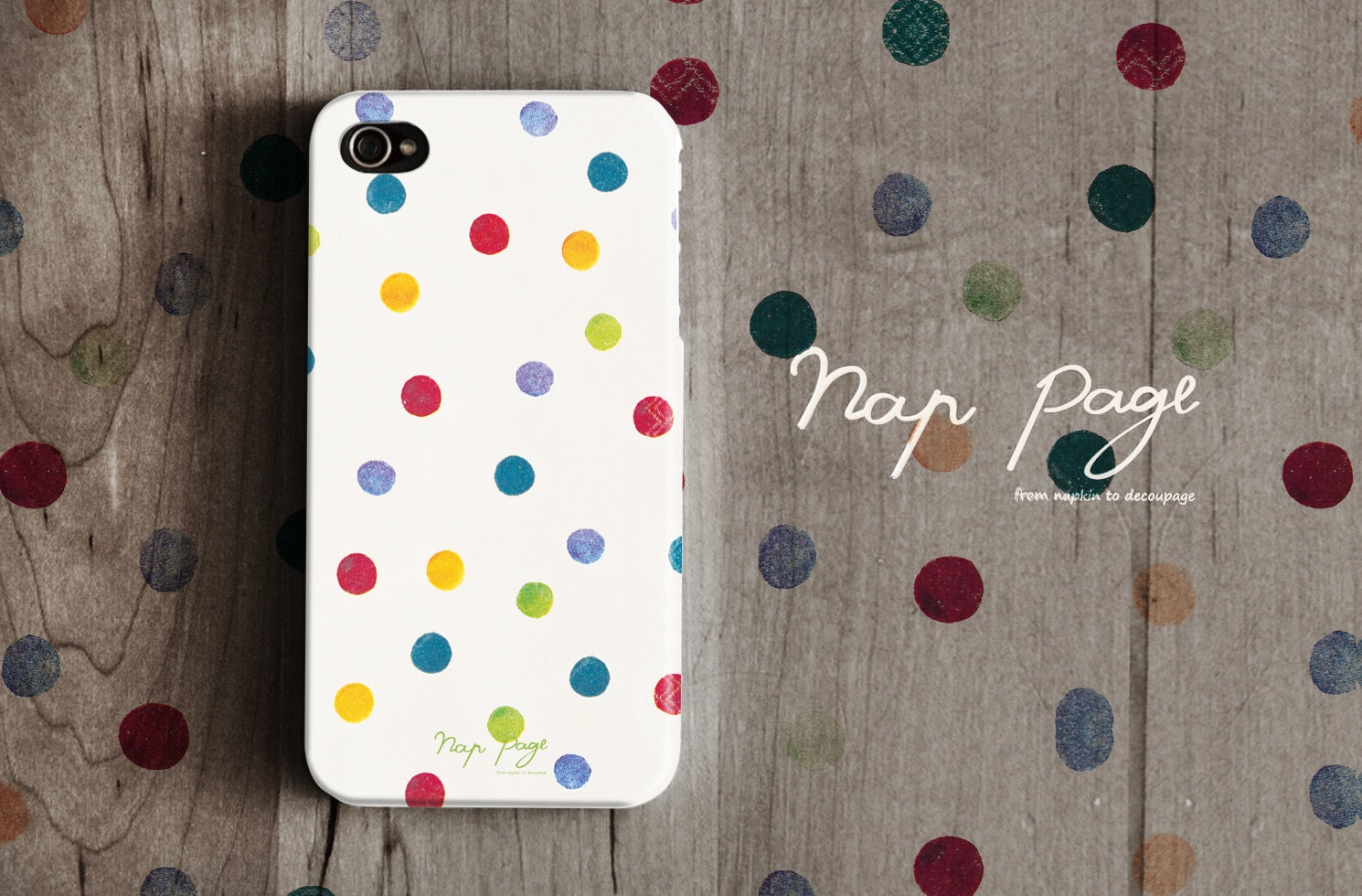 Apple iphone case for iphone iphone 3Gs iphone 4 iphone 4s iPhone 5 : Colorful polka dots