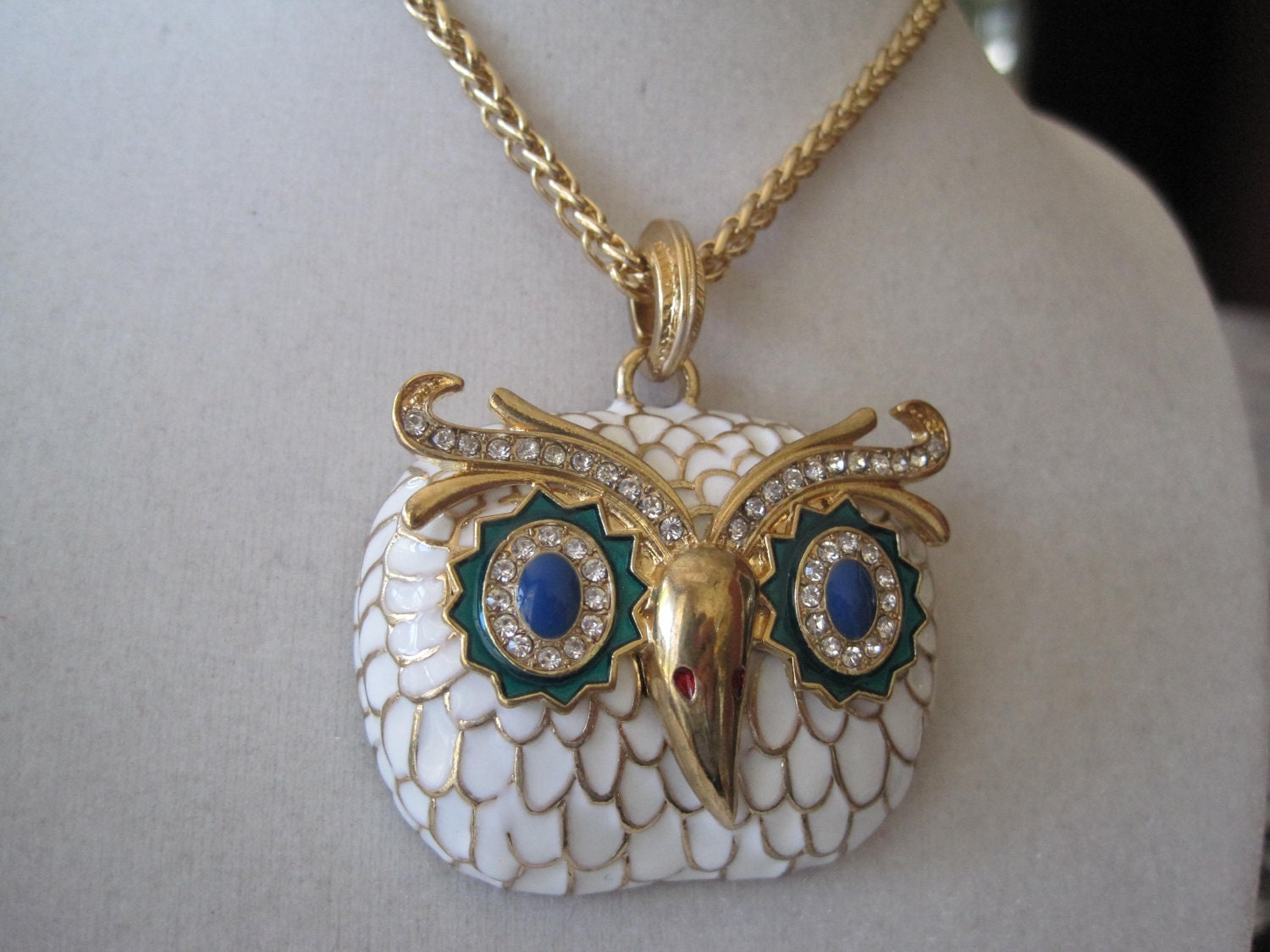 KJL Kenneth J Lane Owl Vintage Necklace