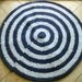 Shades of blue rag rug