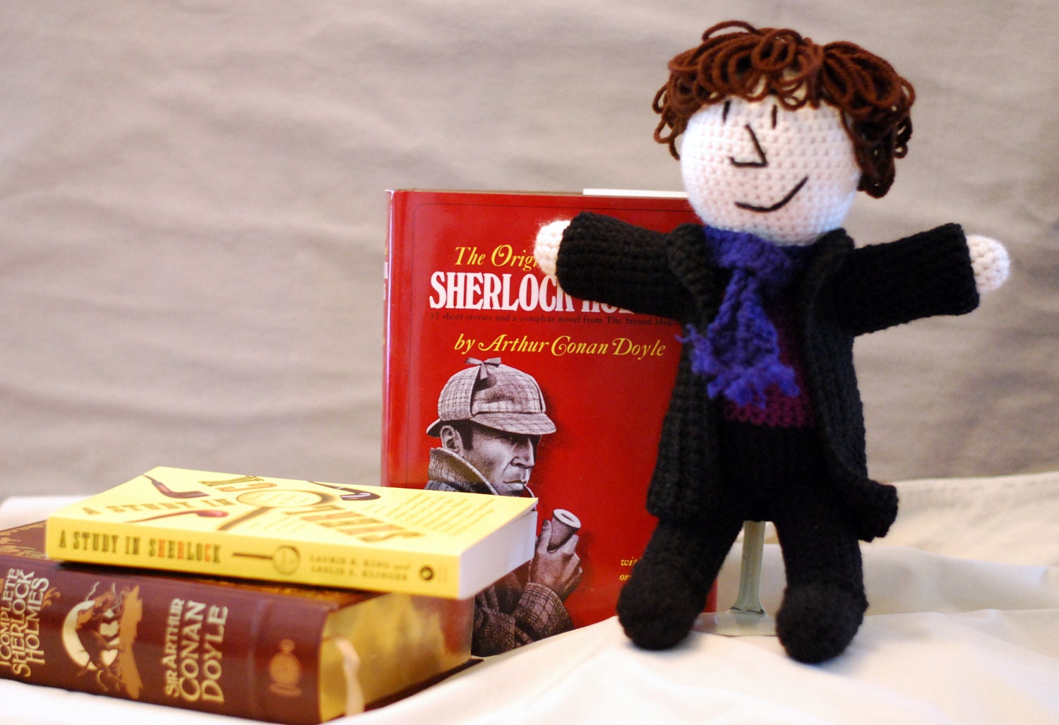 BBC Sherlock Holmes crochet doll