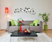 Vinyl Wall Decal Nature Design Wall Decals Wall stickers Nursery wall decal wall art- Birds on branch z004