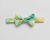 Blue, Green, Yellow plaid Baby/Toddler/Child Bow Tie
