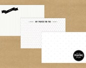 PRAYER or WISHES CARDS - personalized flat notecards