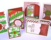 SALE Christmas card Kit to make 6 cards with instructions