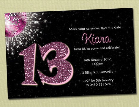 Personalised Bling Birthday Invitations Il_170x135