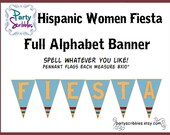 Hispanic Women Fiesta Banner, Full Alphabet Il_170x135