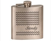 Personalized Flask - Bridal Party or Any Party - "Sandy"