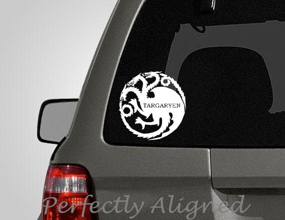 Car Decal - 5" Game of Thrones inspired House Targaryen Crest Car Decal
