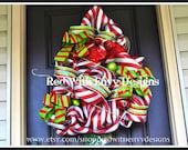 Large Christmas Tree Wreath, Christmas Tree, Christmas Tree Wreath, Wreath, Deco Mesh Wreath, Holiday Wreath, Decoration