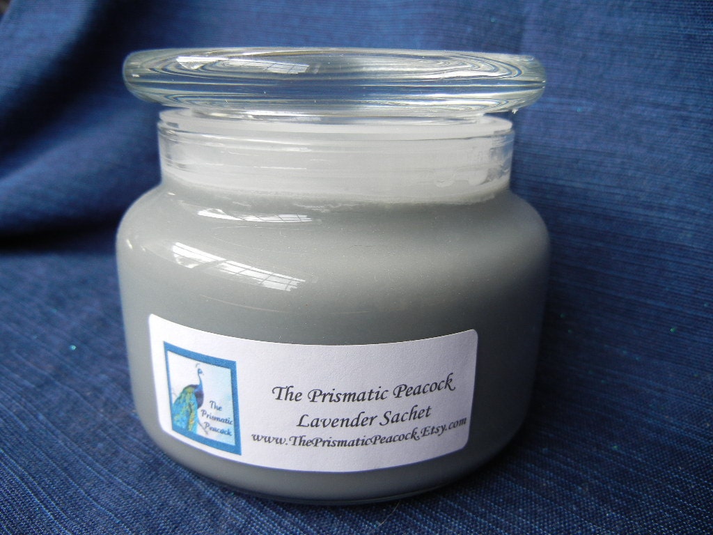 Handmade Soy Candle Modern Gray Lavender Sachet Scented
