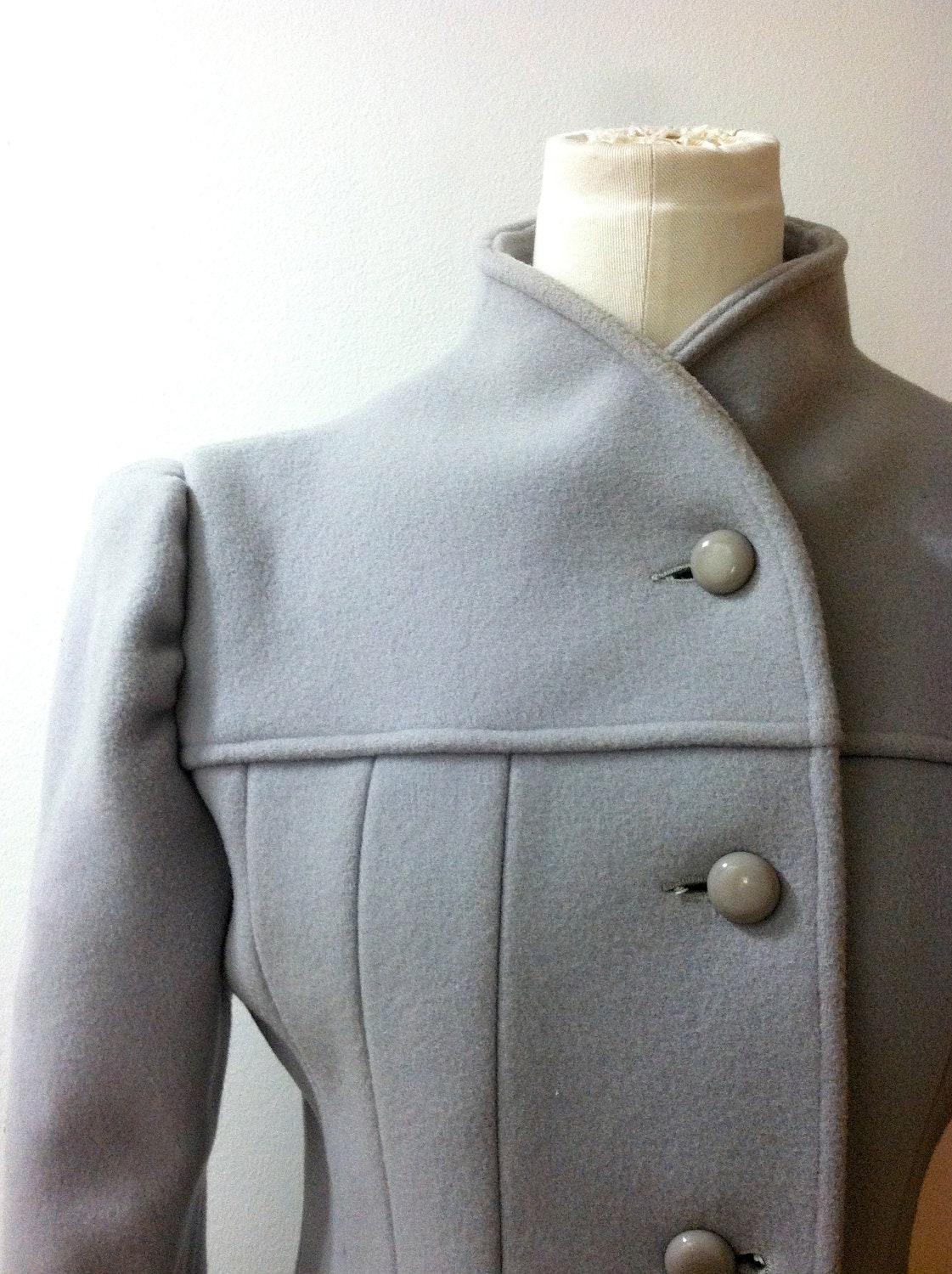 Vintage Grey Peacoat 1980's