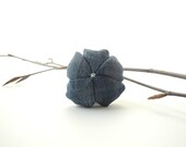 Jeans brooch fabric flower - FREE SHIPPING  casual - blue denim