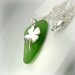 Lucky Jewelry Luckly Charm Necklace Kelly Green Sterling Silver Clover Irish Jewelry Gift for Her