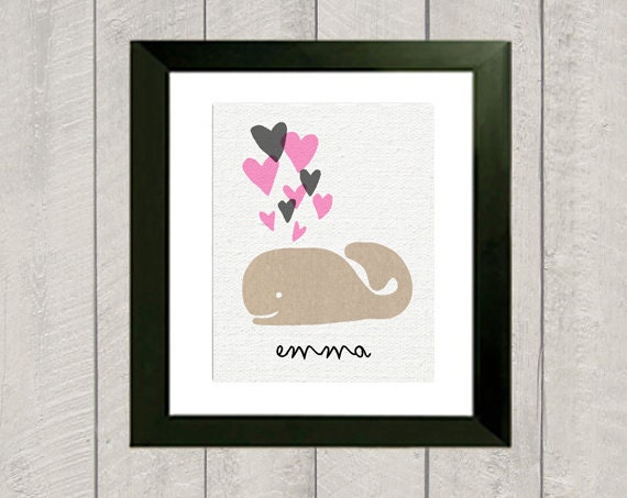 Nursery Art Print - Whale