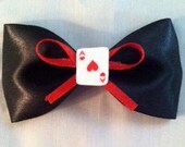 Queen of Hearts Hair Bow for Rockabilly Psychobilly Kawaii Pin Up Women Children Teens