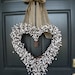 White Berry Shabby Chic Heart Wedding Wreath
