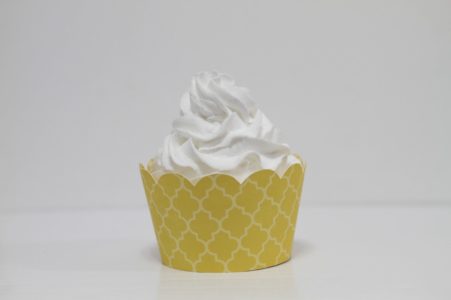 Yellow Quatrefoil Cupcake Wrappers Il_170x135
