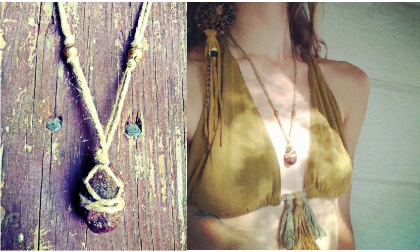 internal flame. a raw ruby talisman necklace. 'in stock/ ready to ship'