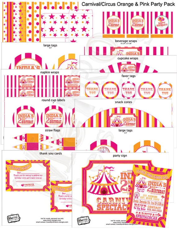 Circus Party Package - Digital Files Il_570xn