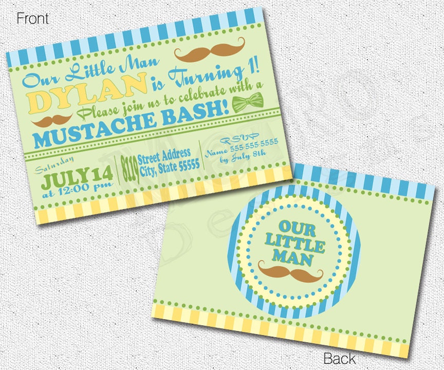 Little Man Mustache - Digital File, PRINTABLE, D.I.Y. - by Metro Events/Metro-Designs Il_570xn